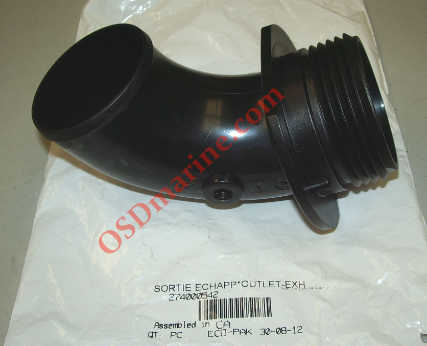 OUTLET-EXHAUST (90 DEGREE) (DISCONTINUED PART) (SEA DOO 274000542) - Click Image to Close