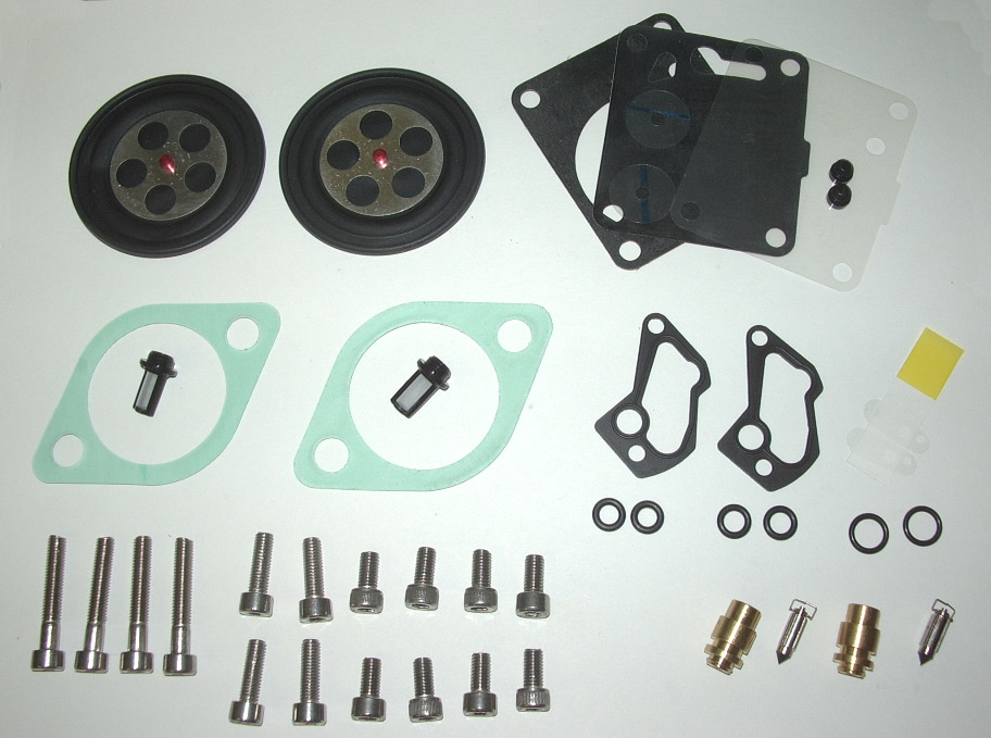 OSD Sea Doo Complete Dual Carb Rebuild Package #1 - OEM VITON NEEDLES! - Click Image to Close