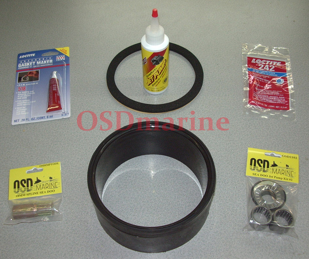 OSD Sea Doo MASTER Jet Pump Rebuild Kit #2 (2 Stroke 140 Plastic Pumps) - Click Image to Close