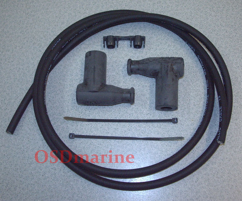 OSD Sea Doo Spark Plug Wire Kit w Clip BLACK WIRE 68"