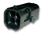 WEATHERPACK CONNECTOR SHROUD - 4 CONTACT SQUARE
